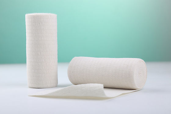 Άσπρη ιατρική Viscose επιδέσμων 55% τεντωμάτων αναπνεύσιμη γάζα
