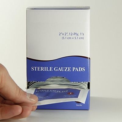 100% βαμβακιού αποστειρωμένα μαξιλάρια 19x15 γάζας συμπιέσεων ιατρικά