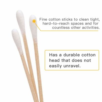 COem 100pcs ιατρικά τοποθετημένα αιχμή βαμβάκι Applicators 6 ιντσών