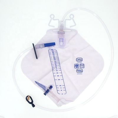 Μίας χρήσης τσάντες 4000ml αποξηράνσεων ούρων νύχτας βαλβίδων βιδών