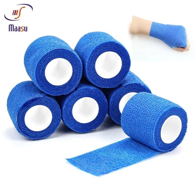 Selvage στερεό μπλε Viscose 45% επιδέσμων 55% γάζας πλέγματος ιατρικό βαμβάκι